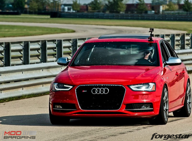 Forgestar CF5V Audi B8 S4 Silver 19x9ET39 Red On Track (10)