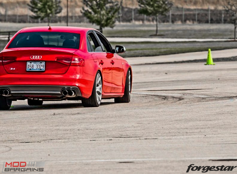 Forgestar CF5V Audi B8 S4 Silver 19x9ET39 Red On Track (11)