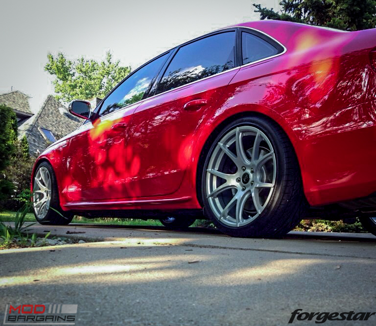 Forgestar CF5V Audi B8 S4 Silver 19x9ET39 Red On Track (7)