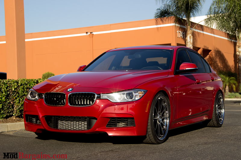Red BMW 335i F30 Front