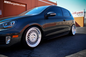 Black VW Golf GTI Silver Avant Garde Wheels
