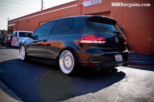 Black VW Golf GTI Silver Spoke Wheels