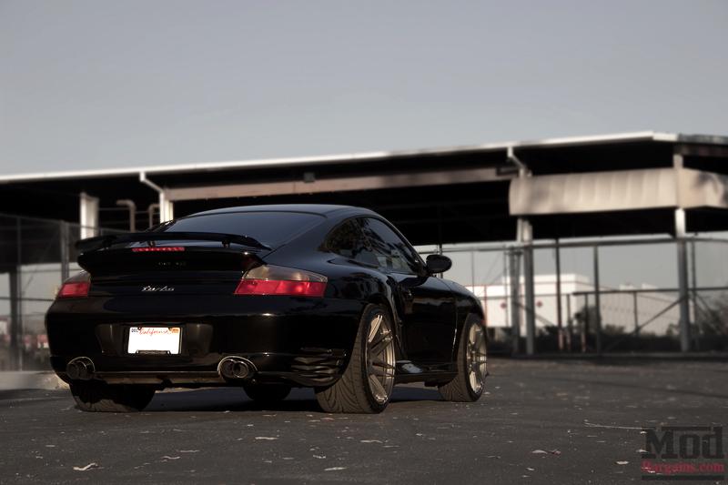 Black 2004 Porsche 996 Turbo Rear