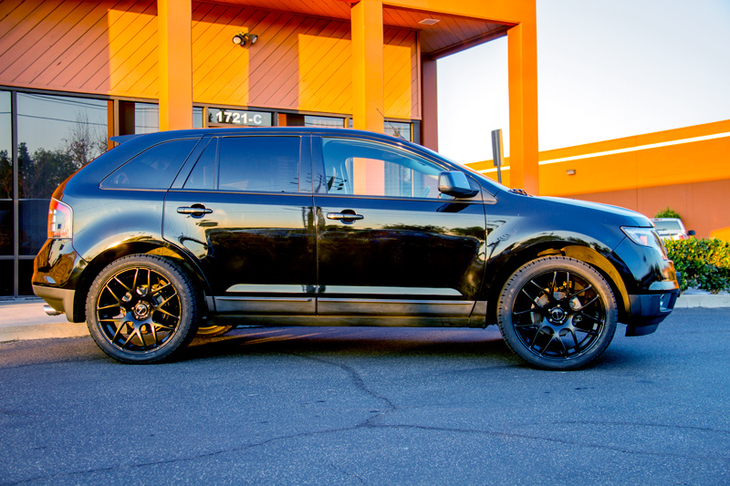 Black Ford Edge Avant Garde M310 Matte Black Wheels Sideview