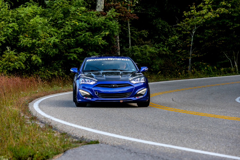Blue Hyundai Genesis Coupe Modification Front Bumper