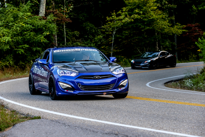 Blue Hyundai Genesis Coupe Modification Front