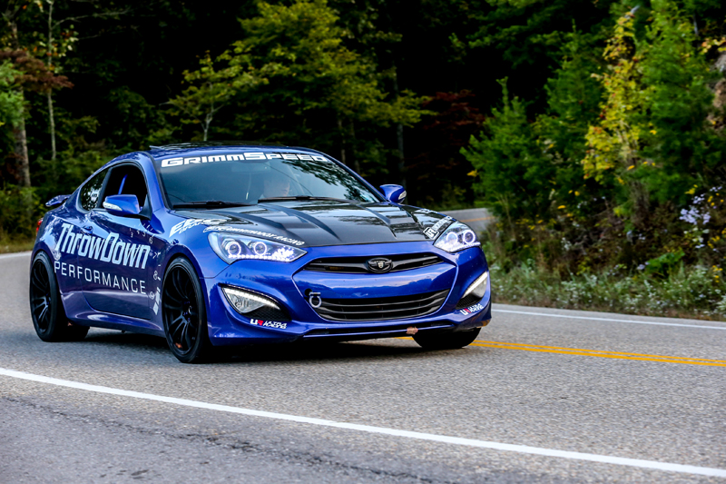 Blue Hyundai Genesis Coupe Modification