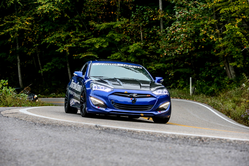 Blue Hyundai Genesis Coupe Modification Front View