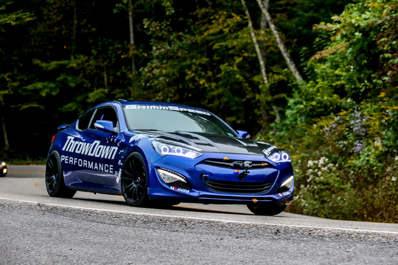 Blue Hyundai Genesis Coupe Modification Side Front