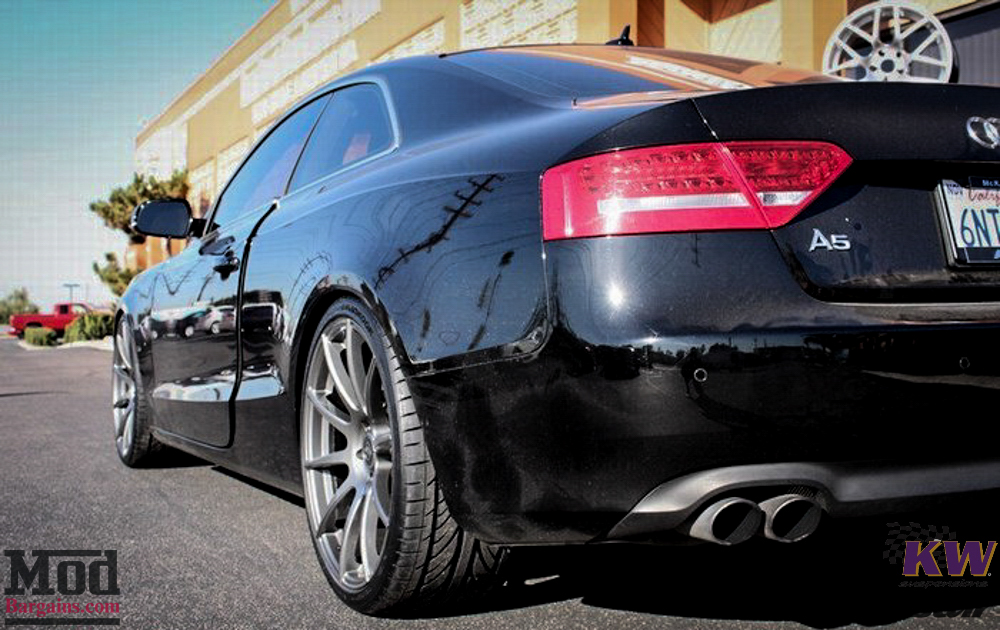 Audi B8 A5 Forgestar CF10 Gunmetal on KW V1 Coilovers w RS Grille (2)