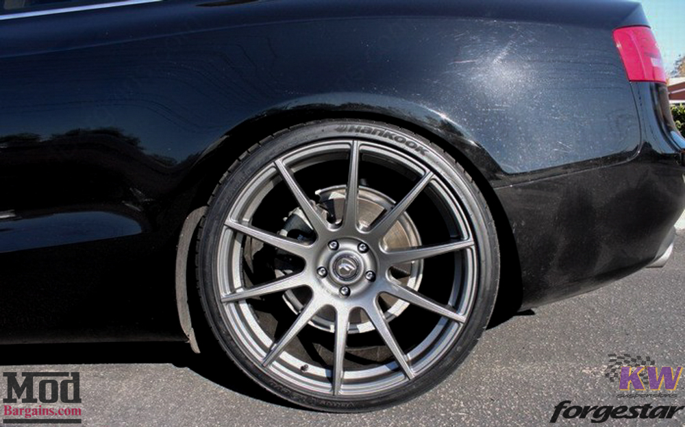 Audi B8 A5 Forgestar CF10 Gunmetal on KW V1 Coilovers w RS Grille (3)