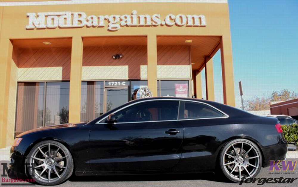 Audi B8 A5 Forgestar CF10 Gunmetal on KW V1 Coilovers w RS Grille (5)