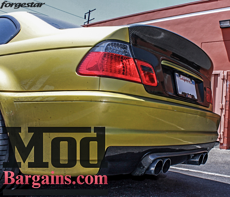 BMW E46 M3 Dakar Yellow Forgestar F14 Matte Black 19x9 19x10 (11)