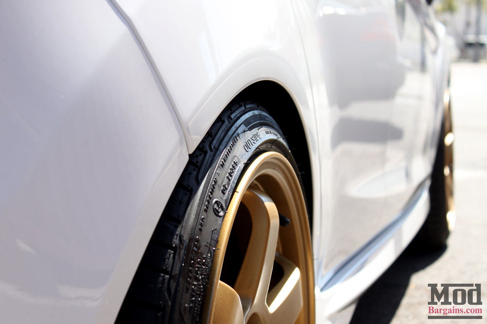 White Ford Fiesta ST Gold Wheels