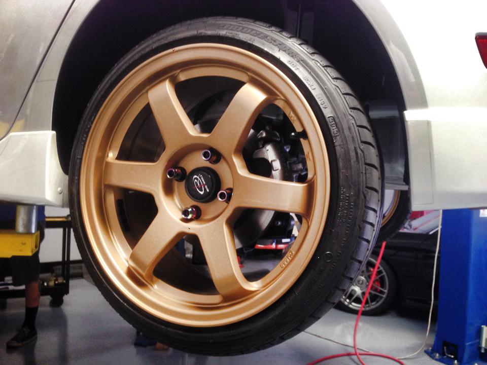 White Ford Fiesta ST Gold Wheels