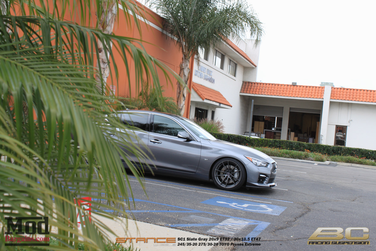 Infiniti_Q50S_BC_coilovers_Stillen_splitter_Stance_SC1_20x9et32_20x105et47-2