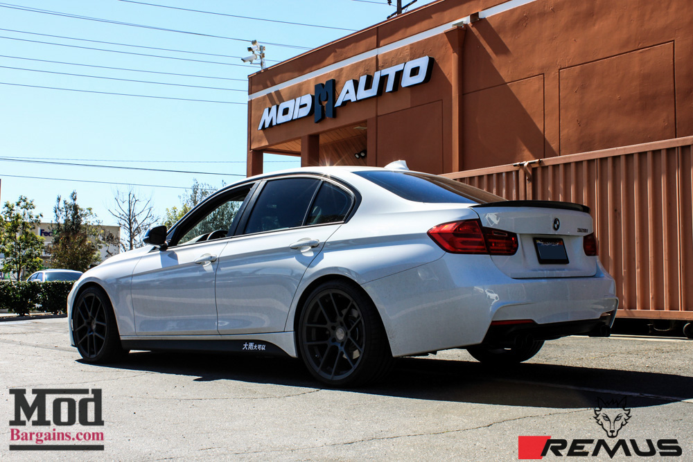 BMW F30 328i Remus Exhaust F30 328i Msport Yutao Remus Quad Exhaust Ceramic Black Tips