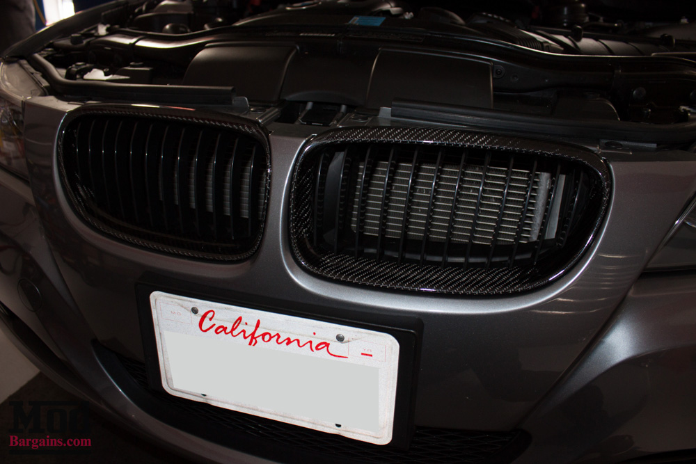 Carbon Fiber Grilles Gray BMW E90 328i Modification Front Bumper