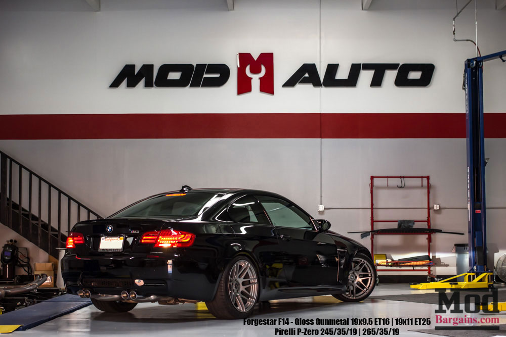 bmw e92 m3 modbargains mod auto black forgestar F14 wheels