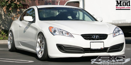 Hyundai Genesis Coupe sitting on BC Racing BR-Type Coilovers