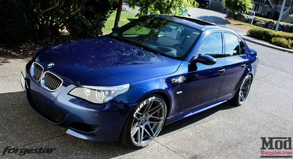 BMW E60 M5 Blue Forgestar F14 20x95et9 20x11et29 SDC-1
