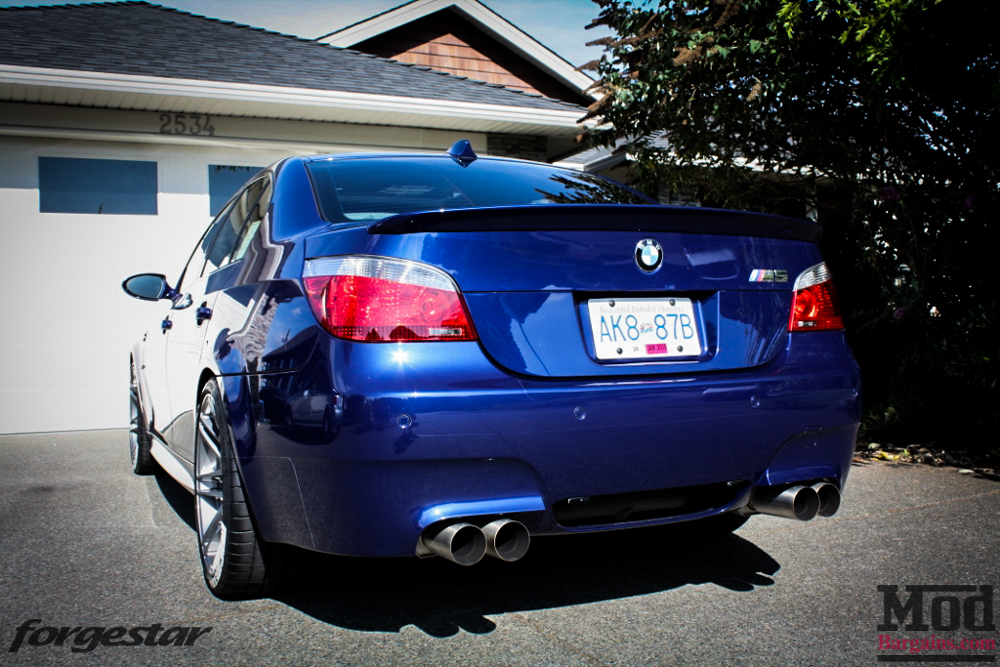 BMW E60 M5 Blue Forgestar F14 20x95et9 20x11et29 SDC-5