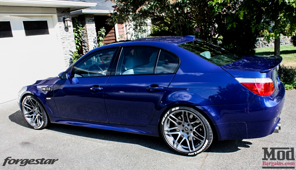 BMW E60 M5 Blue Forgestar F14 20x95et9 20x11et29 SDC-6