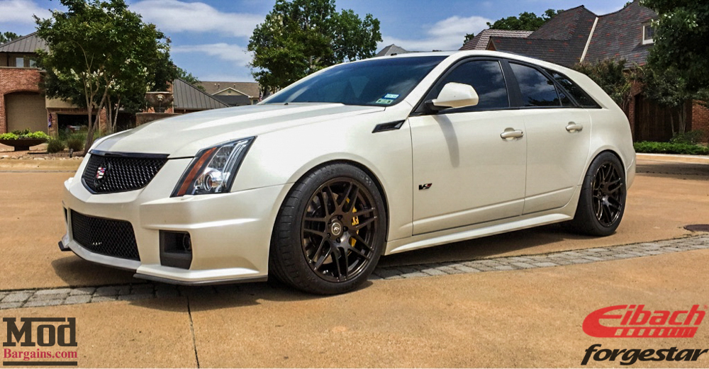 Cadillac CTS-V Wagon Forgestar F14 19x9 19x11 Eibach Springs-img004