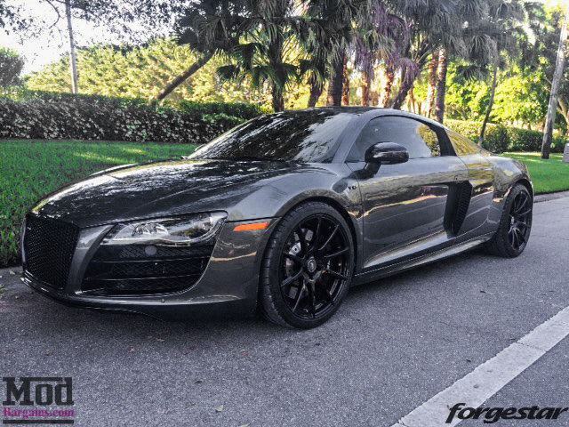 Audi R8 Forgestar CF10 Gloss Black 19x85 19x11 Michelin PSS Tires 002