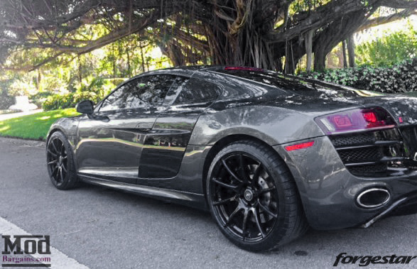 Audi R8 Forgestar CF10 Gloss Black 19x85 19x11 Michelin PSS Tires 004