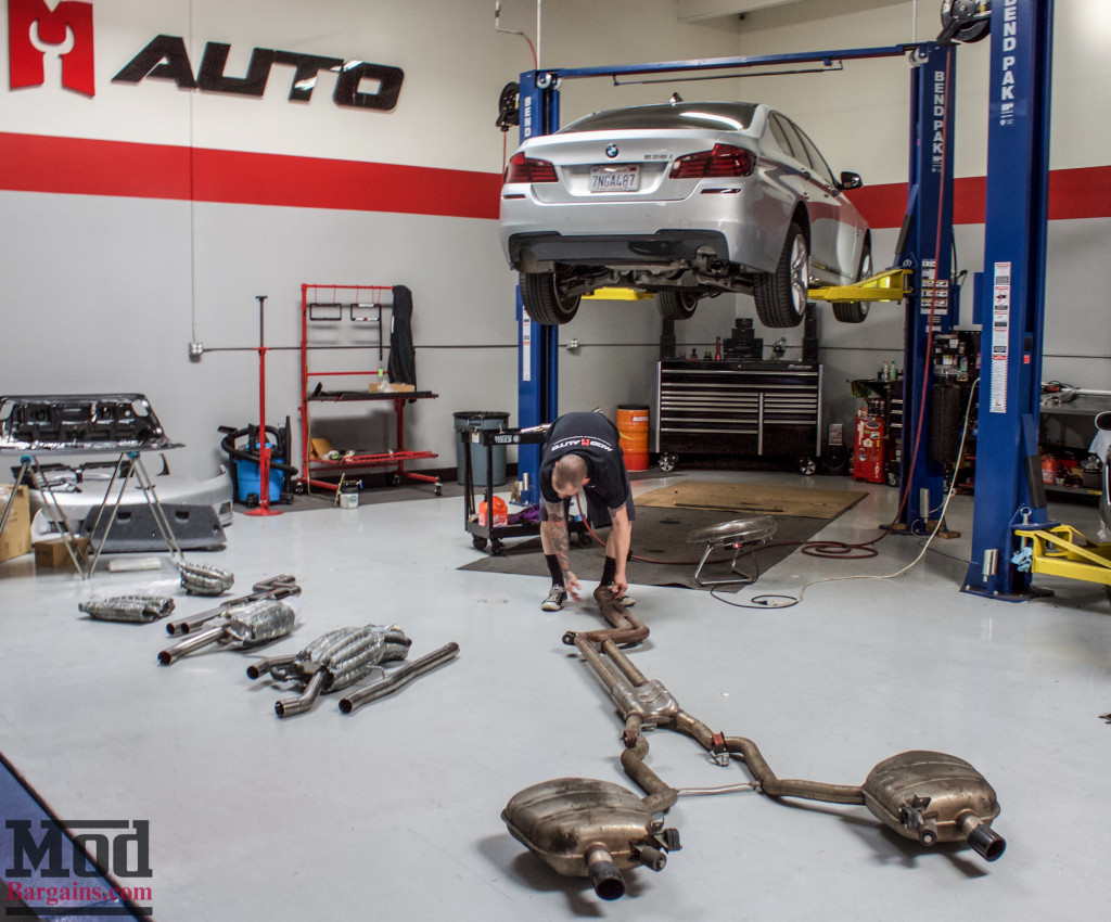 BMW F10 535i Silver Magnaflow Catback Exhaust (2)