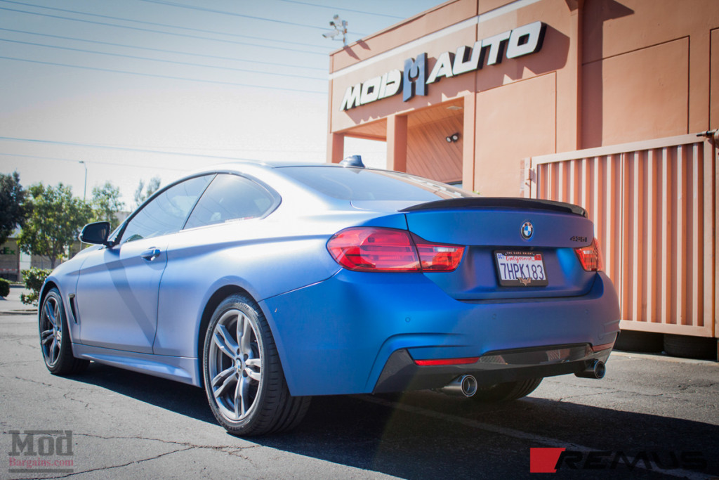 BMW_F32_435i_MatteBlue_Remus_Exhaust-3