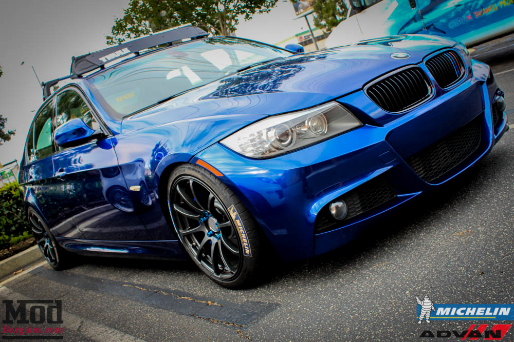 BMW_E90_335i_Advan_Michelin_Blue_roof_rack_ae_exhaust-2