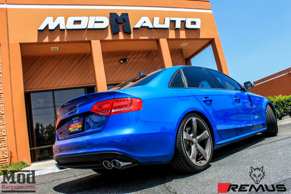 This REMUS exhaust we did for a client here at ModAuto looks and sounds fantastic! With the polished tips complementing the beautiful Sprint Blue colour.