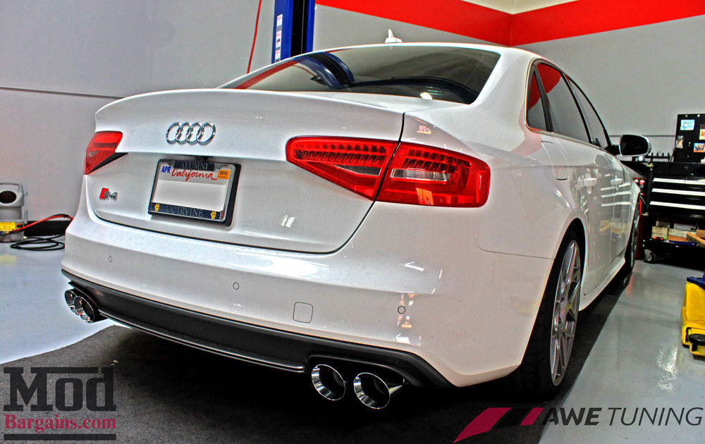 AWE exhaust installed on our customer's B8.5 S4.