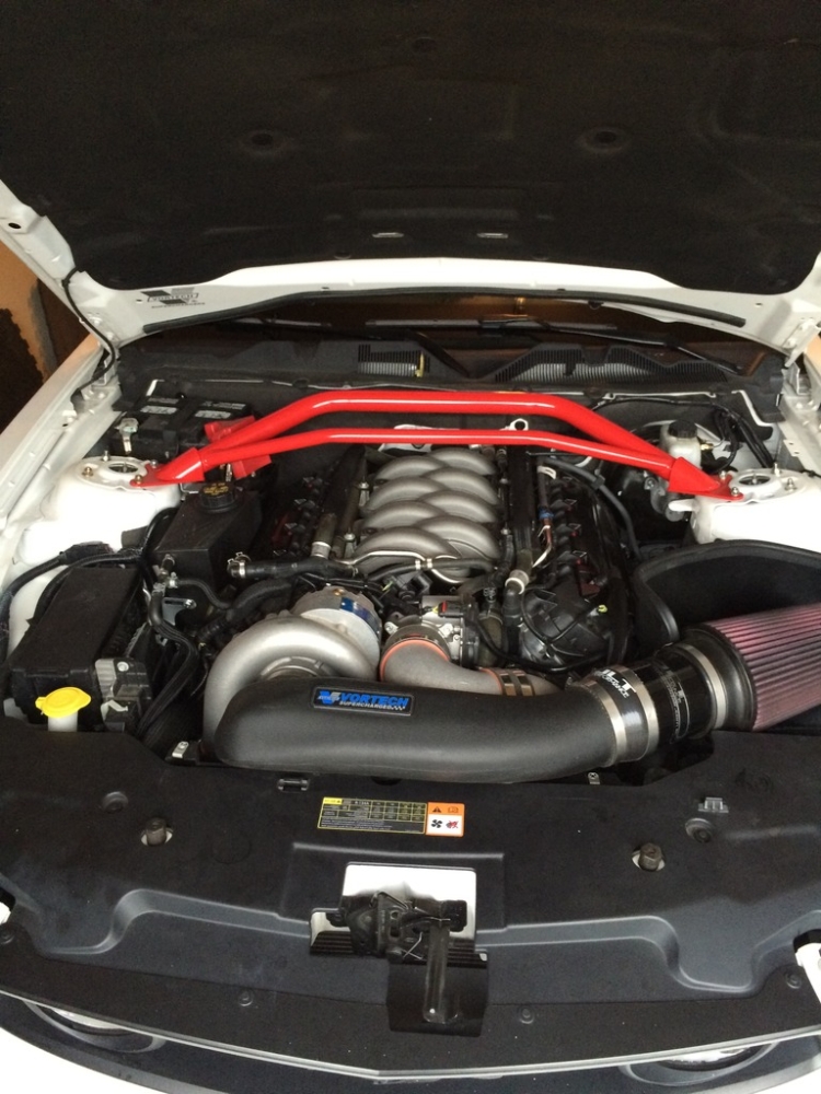Ford S197 Mustang Underhood Vortech Supercharger BMR Strut Brace