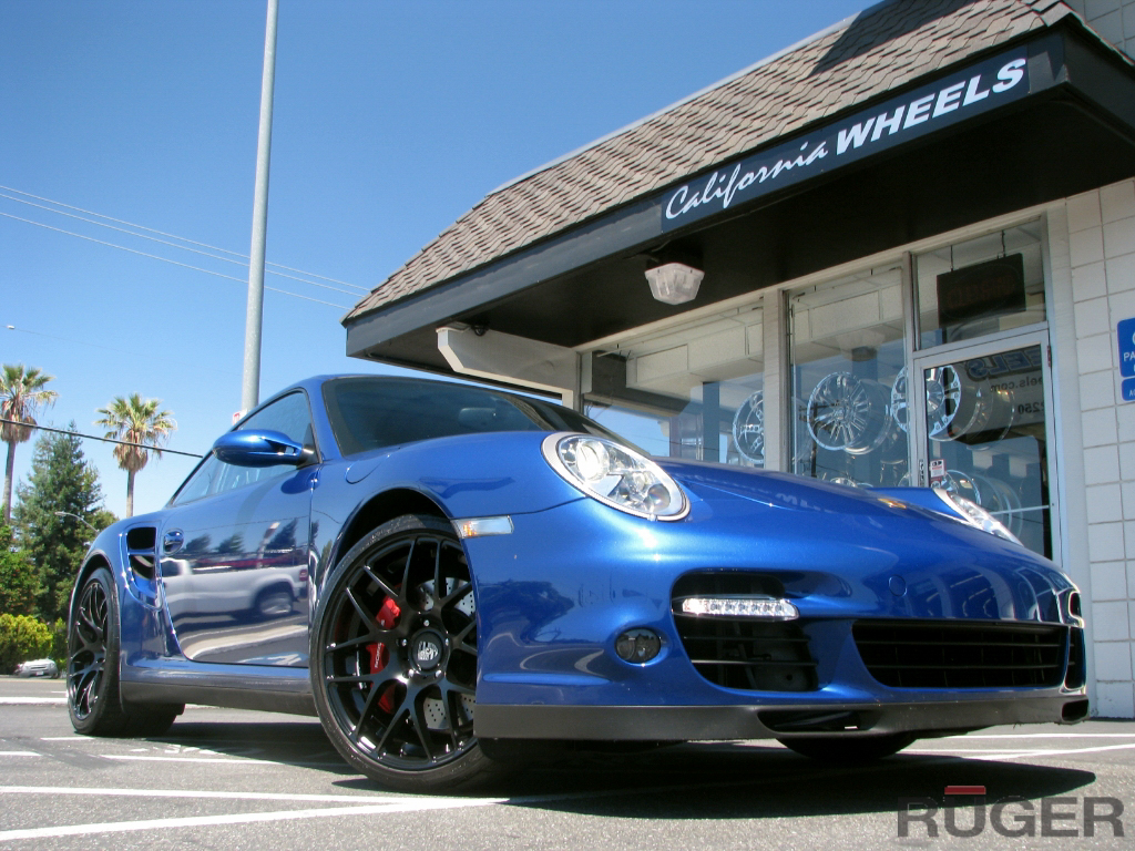 Porsche 997 Turbo - Matte Black Ruger Mesh - agwheels