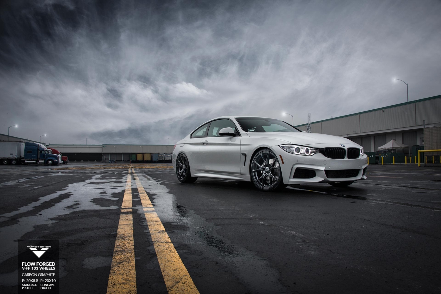 BMW F32 Alpine White Vorsteiner VFF-103 Carbon Graphite