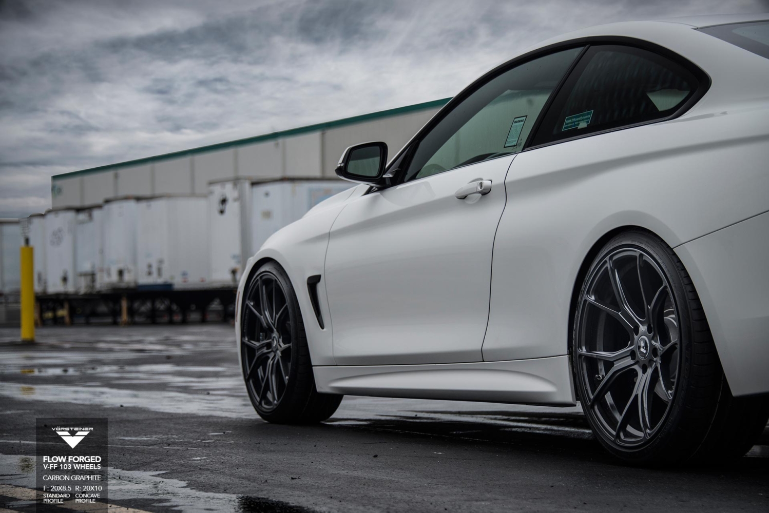 BMW F32 Alpine White Vorsteiner VFF-103 Carbon Graphite