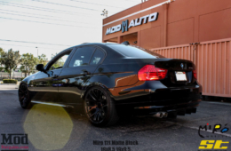 Black BMW E90 328i ST Suspensions Miro 111 matte black