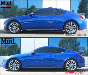 EIBACH SPRINGS Genesis BEFORE and AFTEr