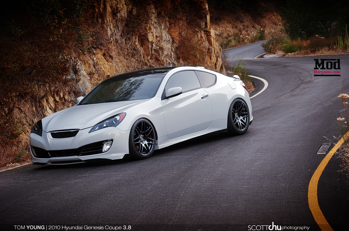 Hyundai Genesis Coupe w/ Forgestar F14 Wheels - Front 19x9 Rear 19x10