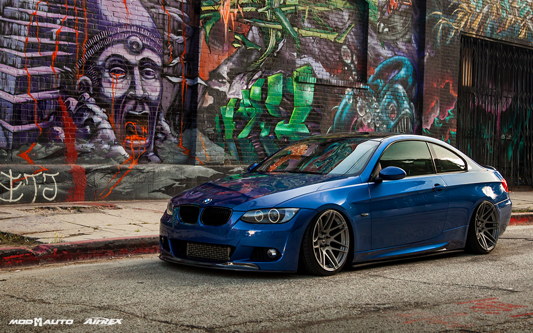 E92 BMW 335i on AirRex Air Suspension & Forgestar F14s