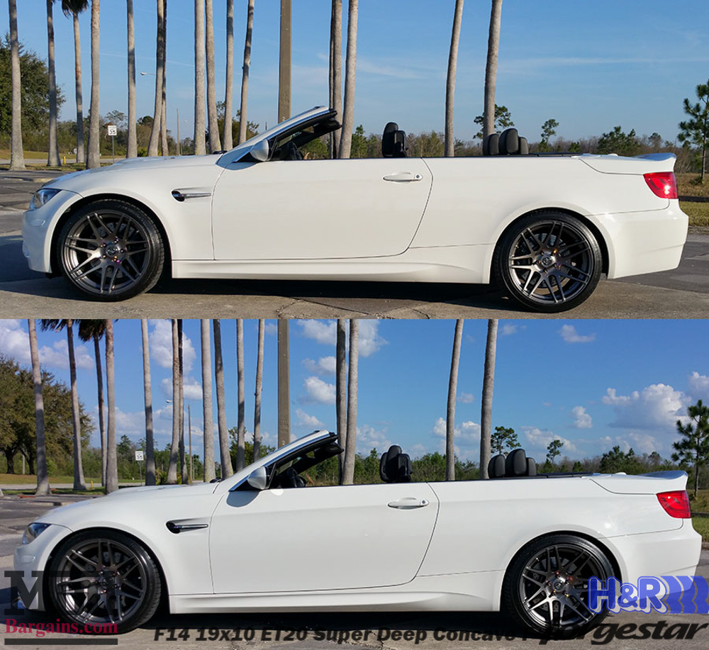 BMW E93 M3 Forgestar F14 19x10et20 SDC FR HR Springs-1-2