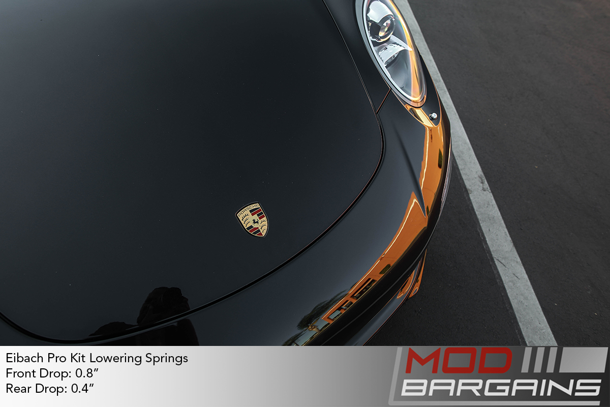 Porsche 991 911 turbo 2014 black eibach pro kit lowering springs DPE wheels