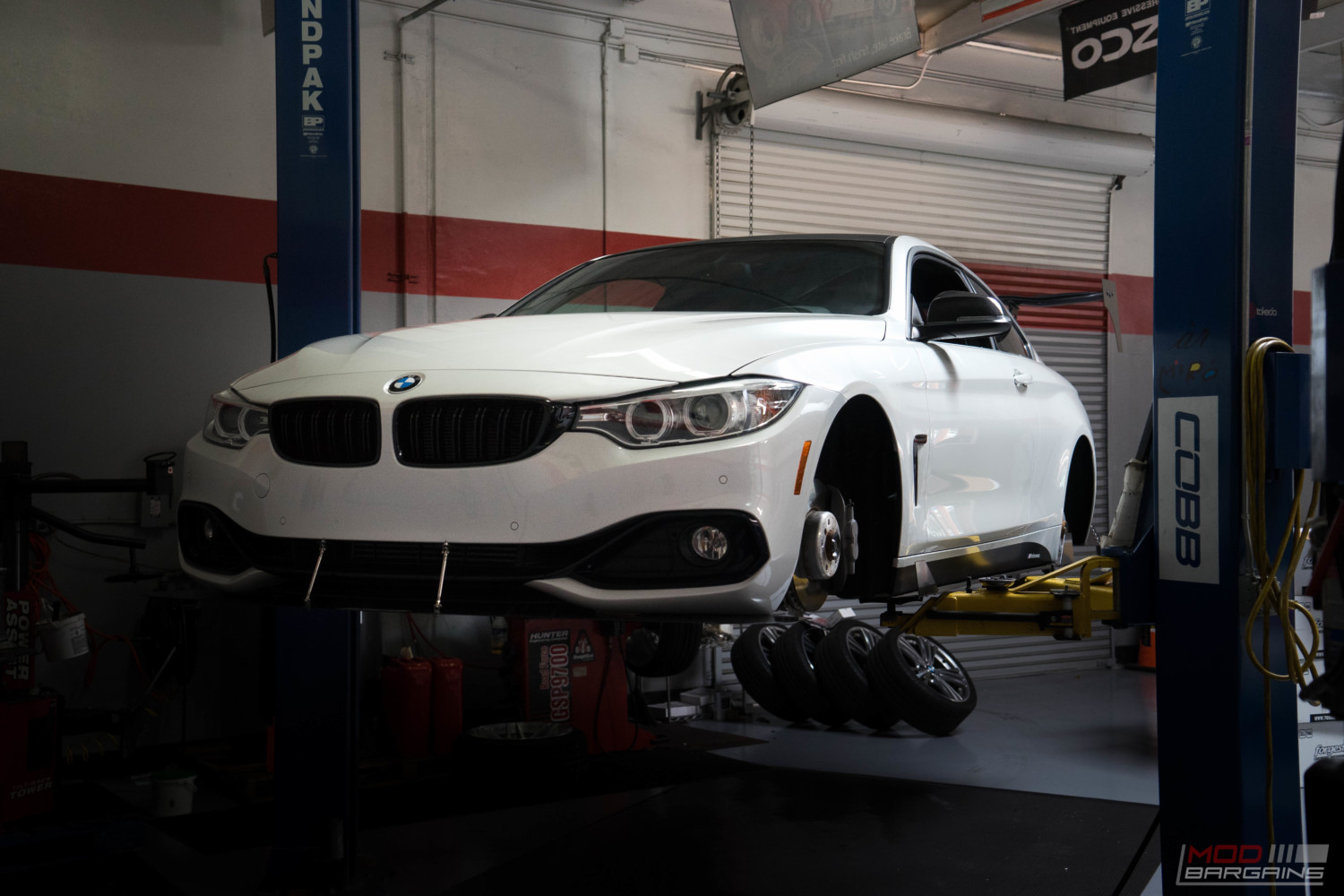 BMW F32 435i Alpine White BC Coilovers Stance slammed forgestar f14