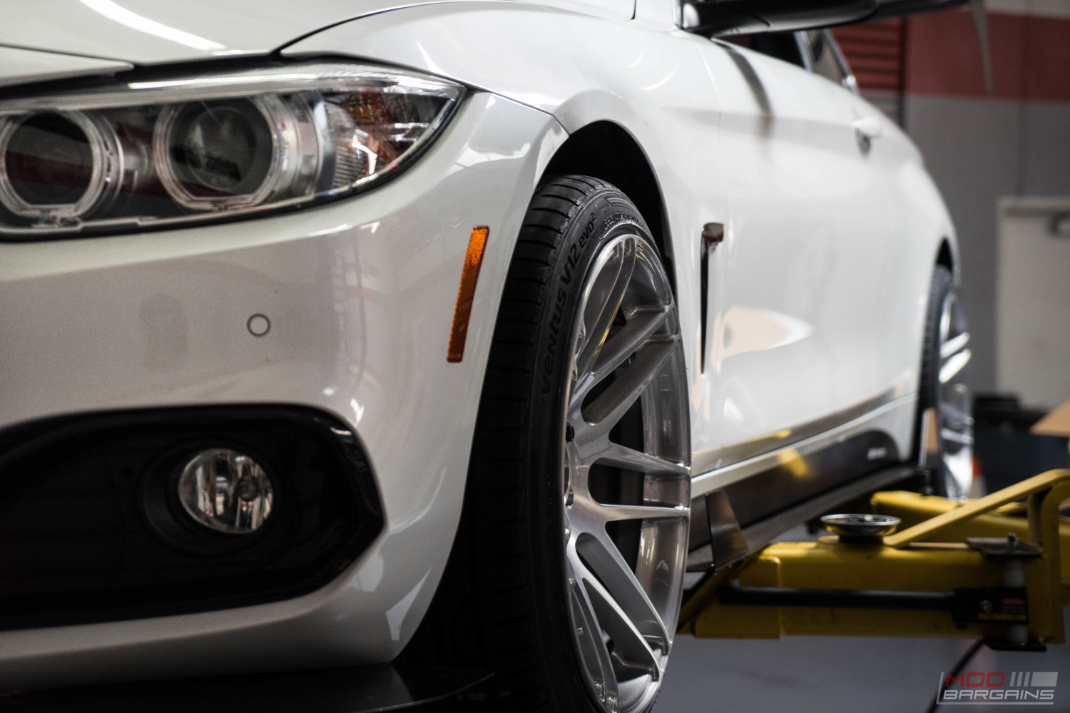 BMW F32 435i Alpine White BC Coilovers Stance slammed forgestar f14