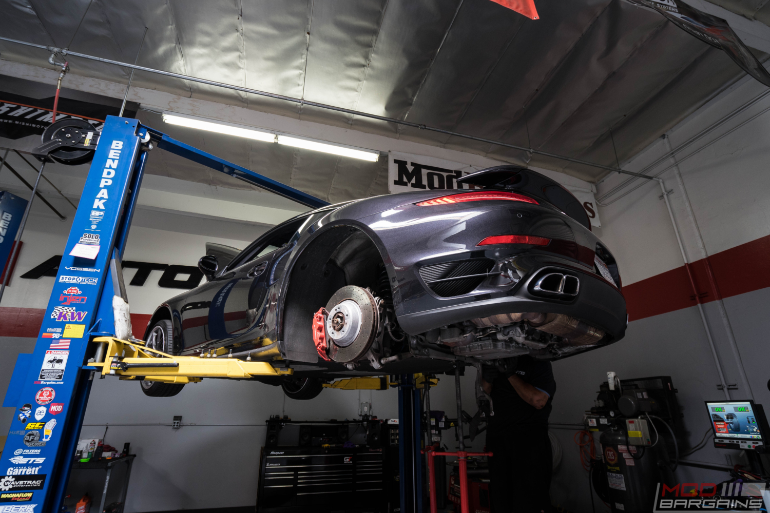 Porsche 991 911 turbo 2014 black eibach pro kit lowering springs DPE wheels