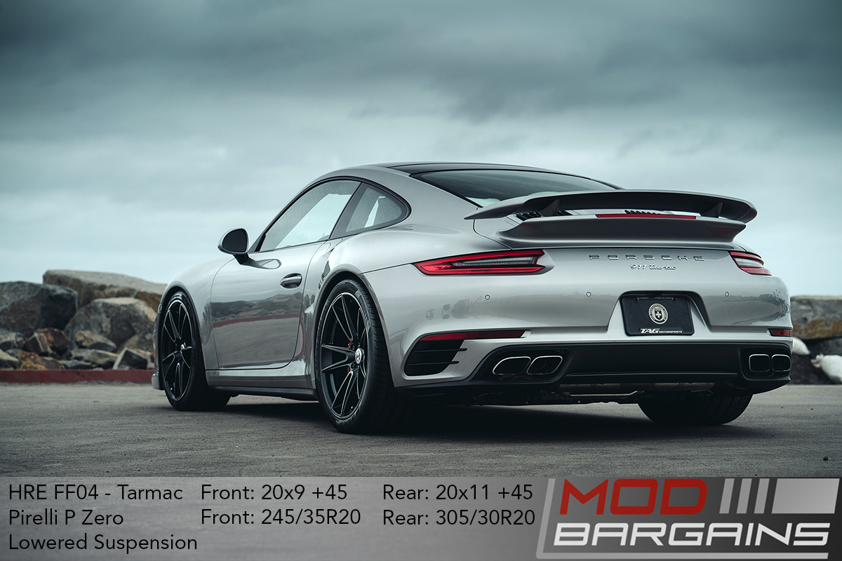 Porsche 991 911 Turbo HRE FF04 Tarmac Black Pirelli P Zero