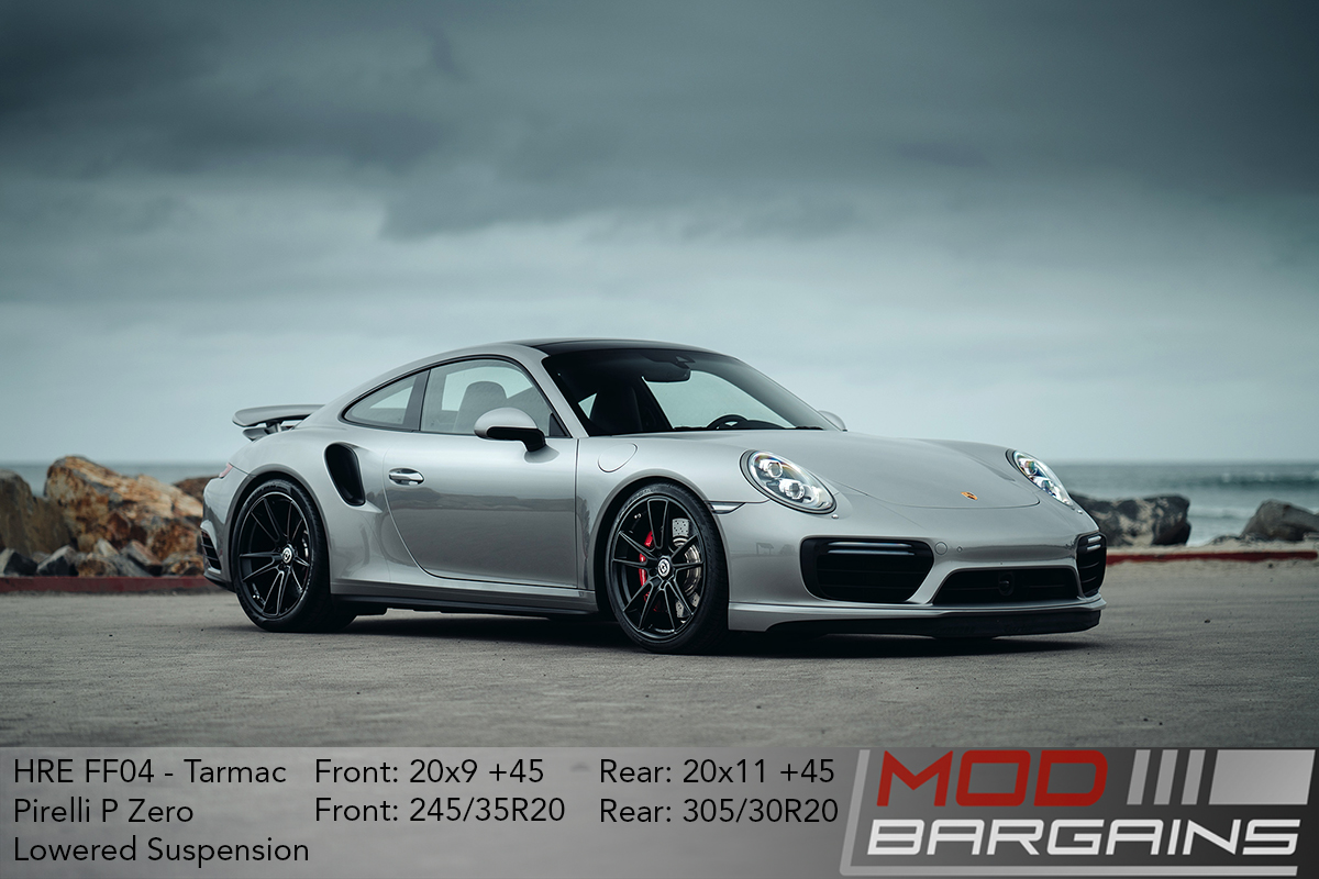 Porsche 991 911 Turbo HRE FF04 Tarmac Black Pirelli P Zero
